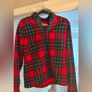 Vineyard Vines Holiday Plaid 1/1 Zip Fleece Never Been Worn